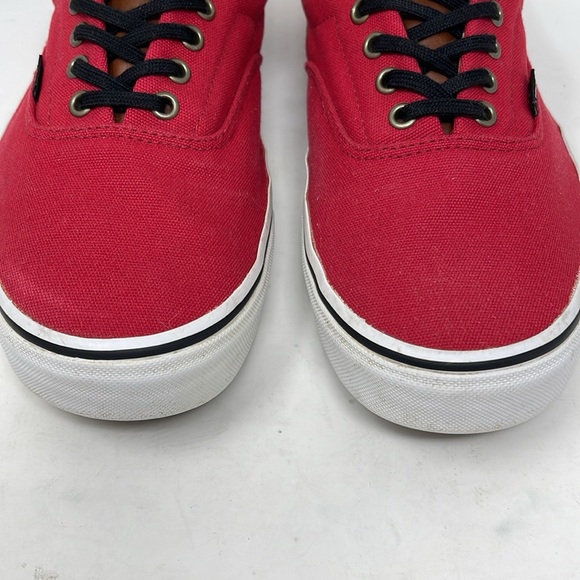 Vans  Maroon Red Authentic Low Pro Canvas Sneaker Leopard Interior - Picture 3 of 11